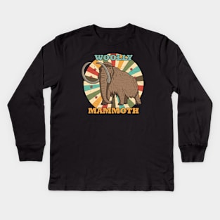 Vintage Woolly Mammoth Kids Long Sleeve T-Shirt